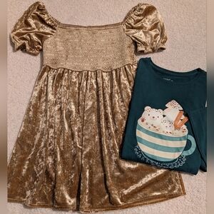 Frankie Gold Velvet Dress